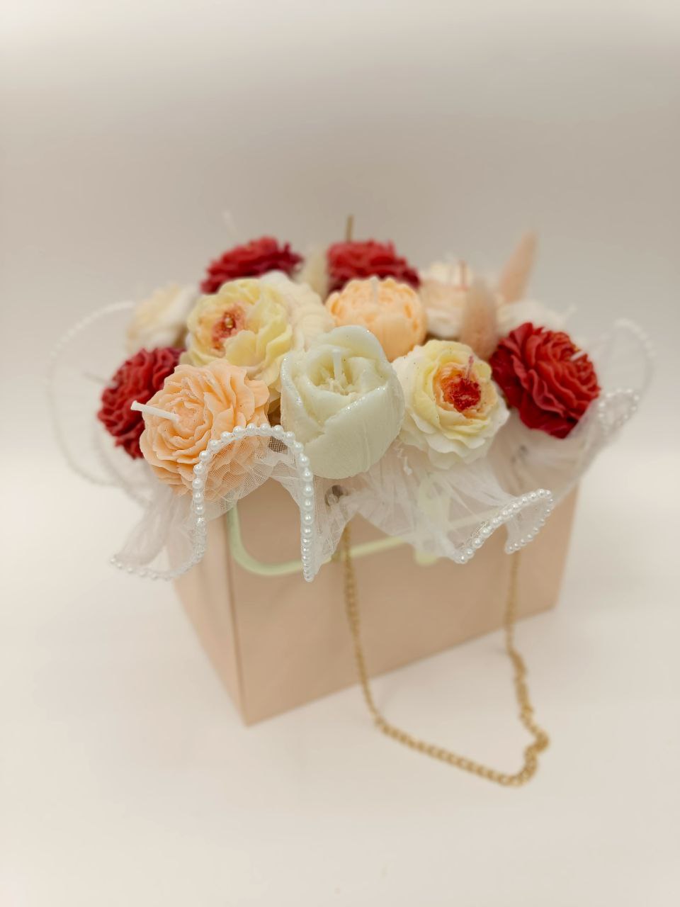 Свечная композиция "Лепестки уюта" — изображение 3