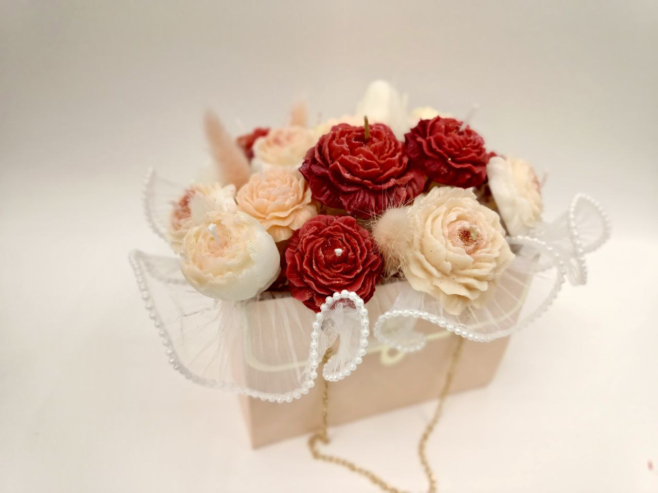 Свечная композиция "Лепестки уюта" — изображение 4