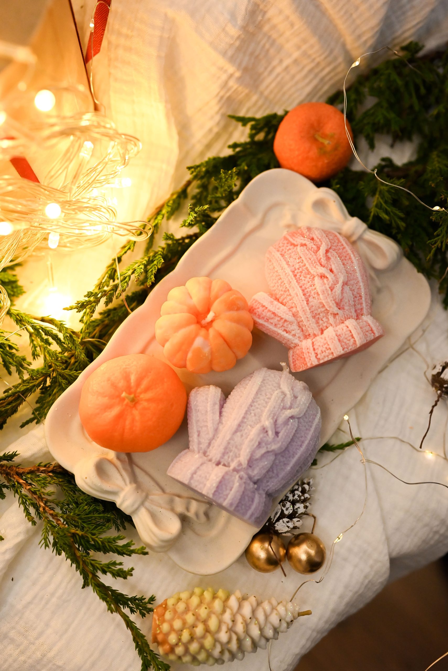 Декоративные свечи «Варежки» — изображение 2