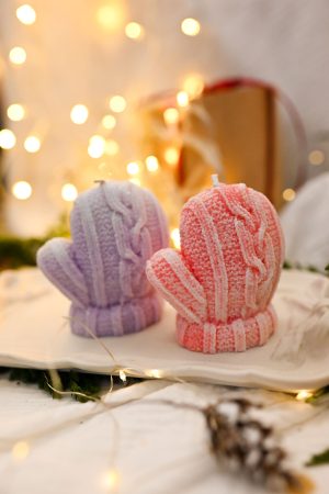 Декоративные свечи «Варежки»